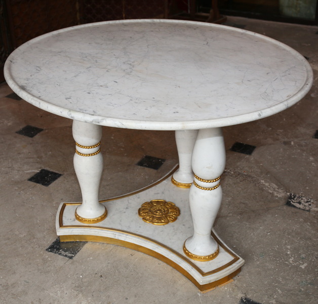 Pedestal table Empire style circa 1900