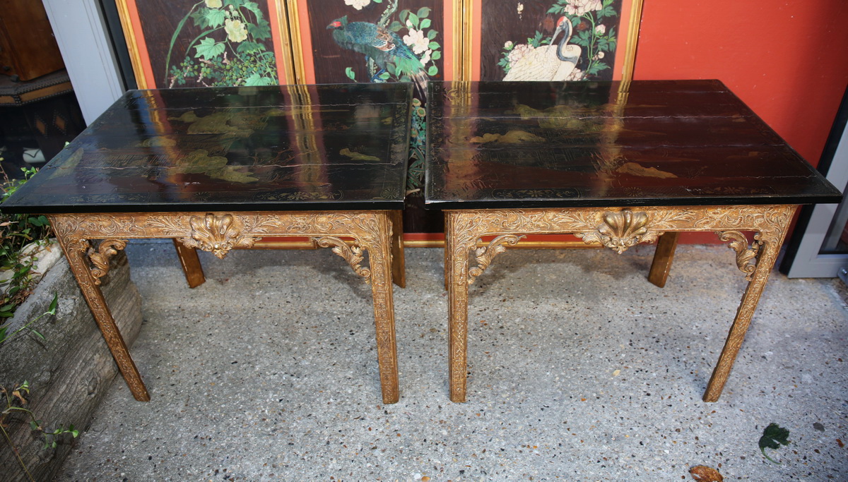 Pair of tables consoles England end XVIII