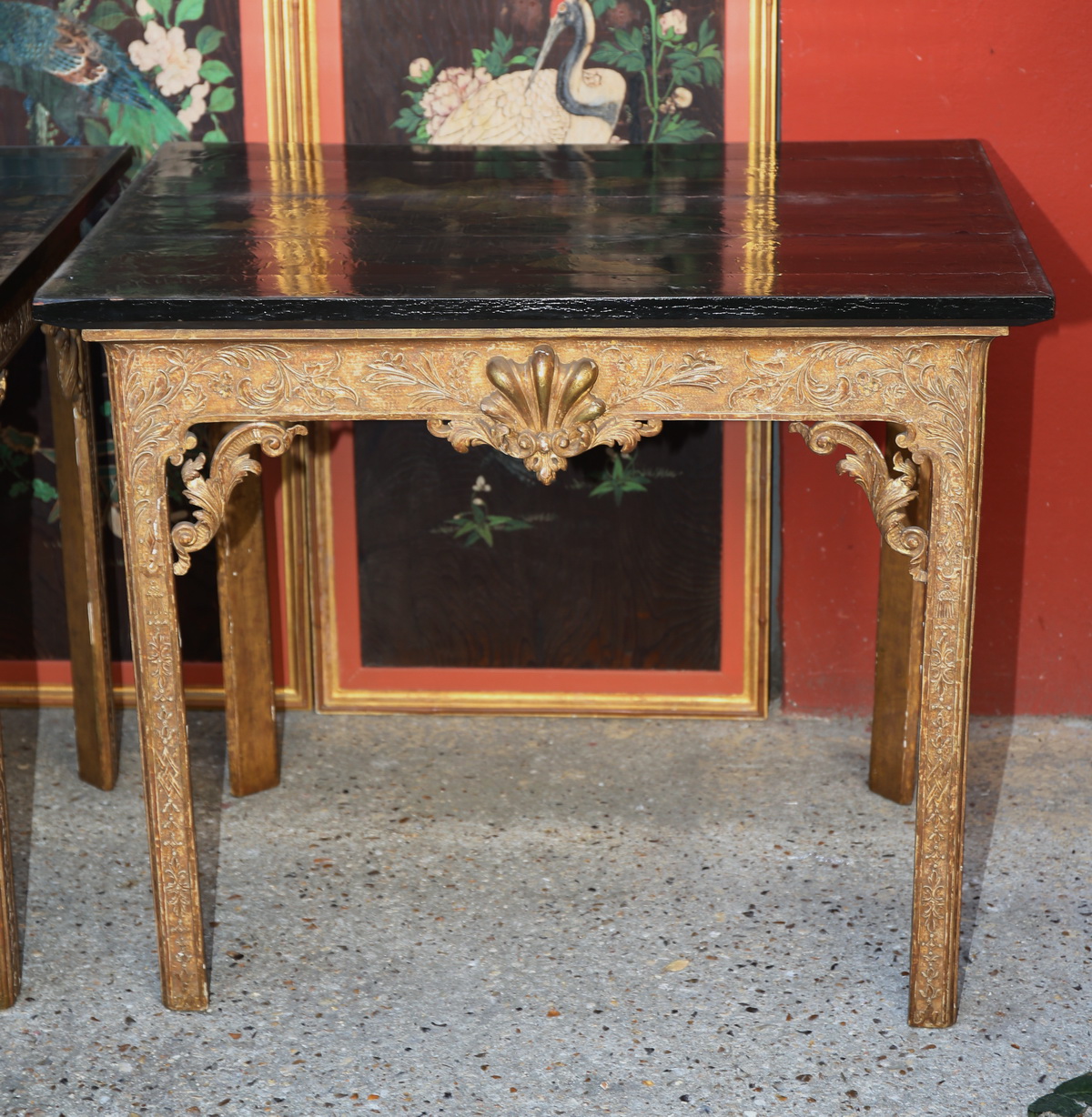 Pair of tables consoles England end XVIII