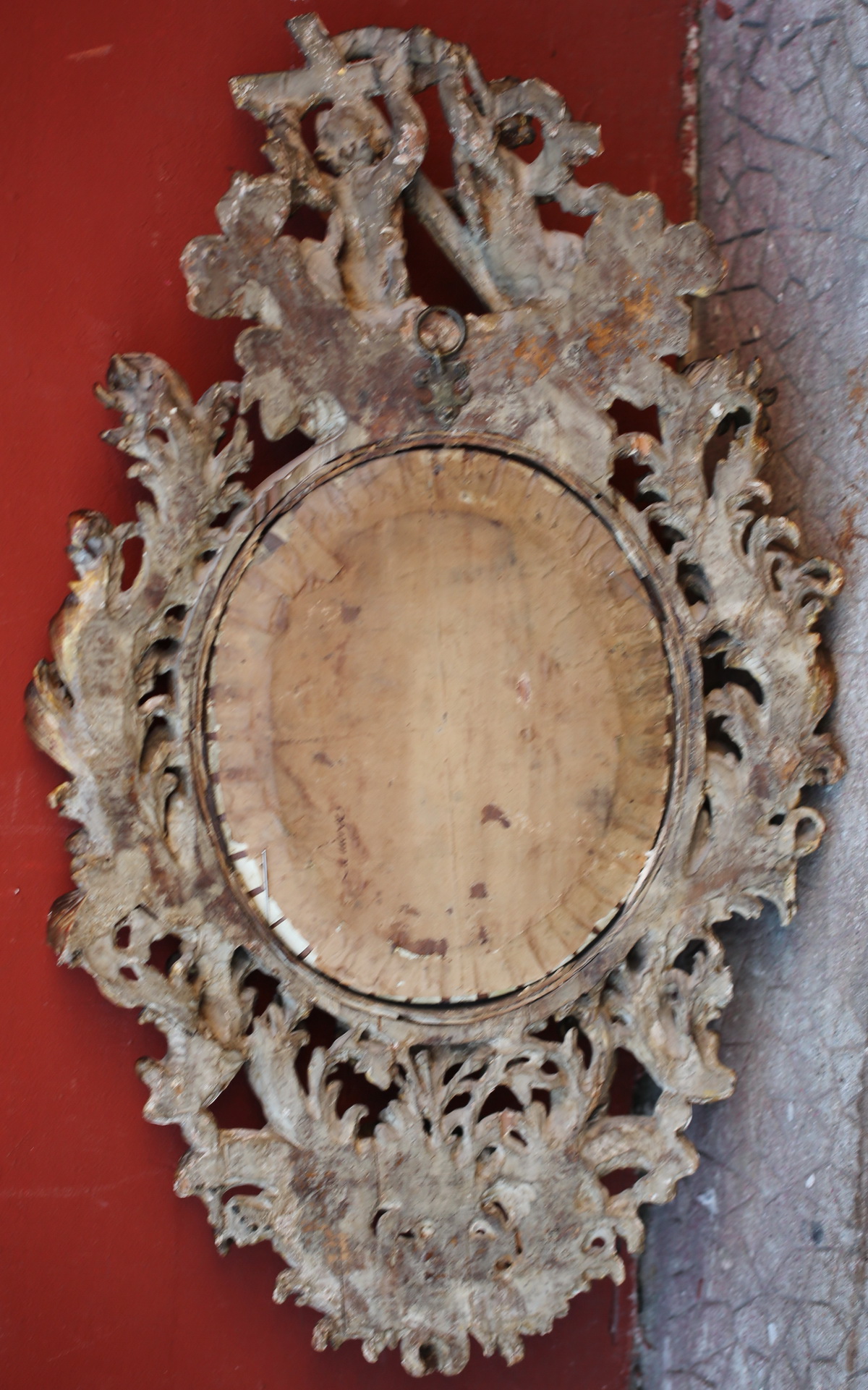 XVIII stoup and gouache