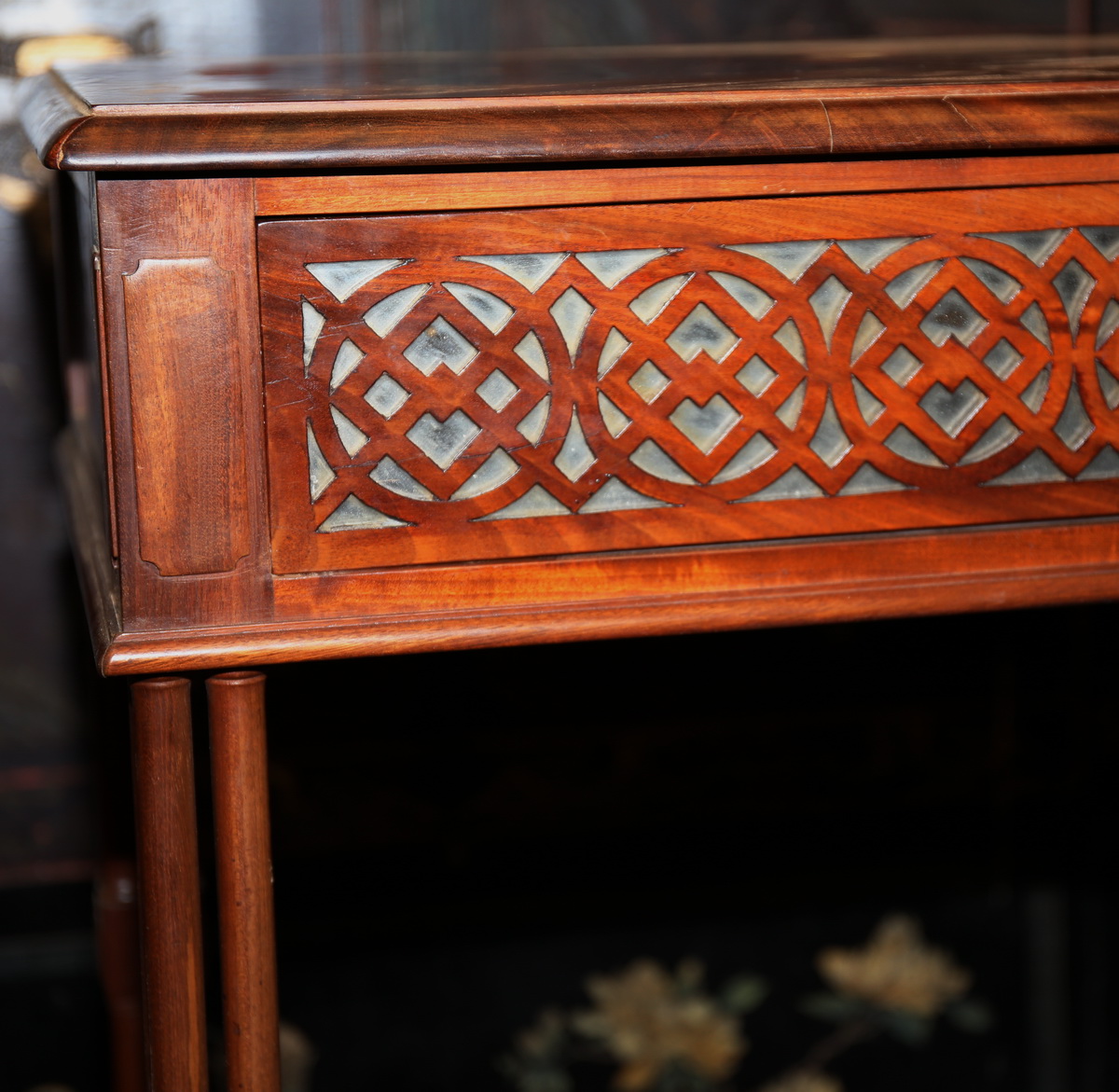 Pair of nineteenth mahogany consoles