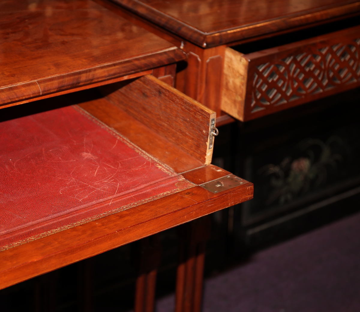Pair of nineteenth mahogany consoles