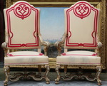 Paire de fauteuils style Louis XIV