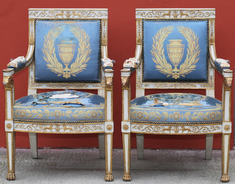 Paire de fauteuils Empire Italie circa 1810