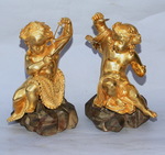 Pair putti musician circa 1880