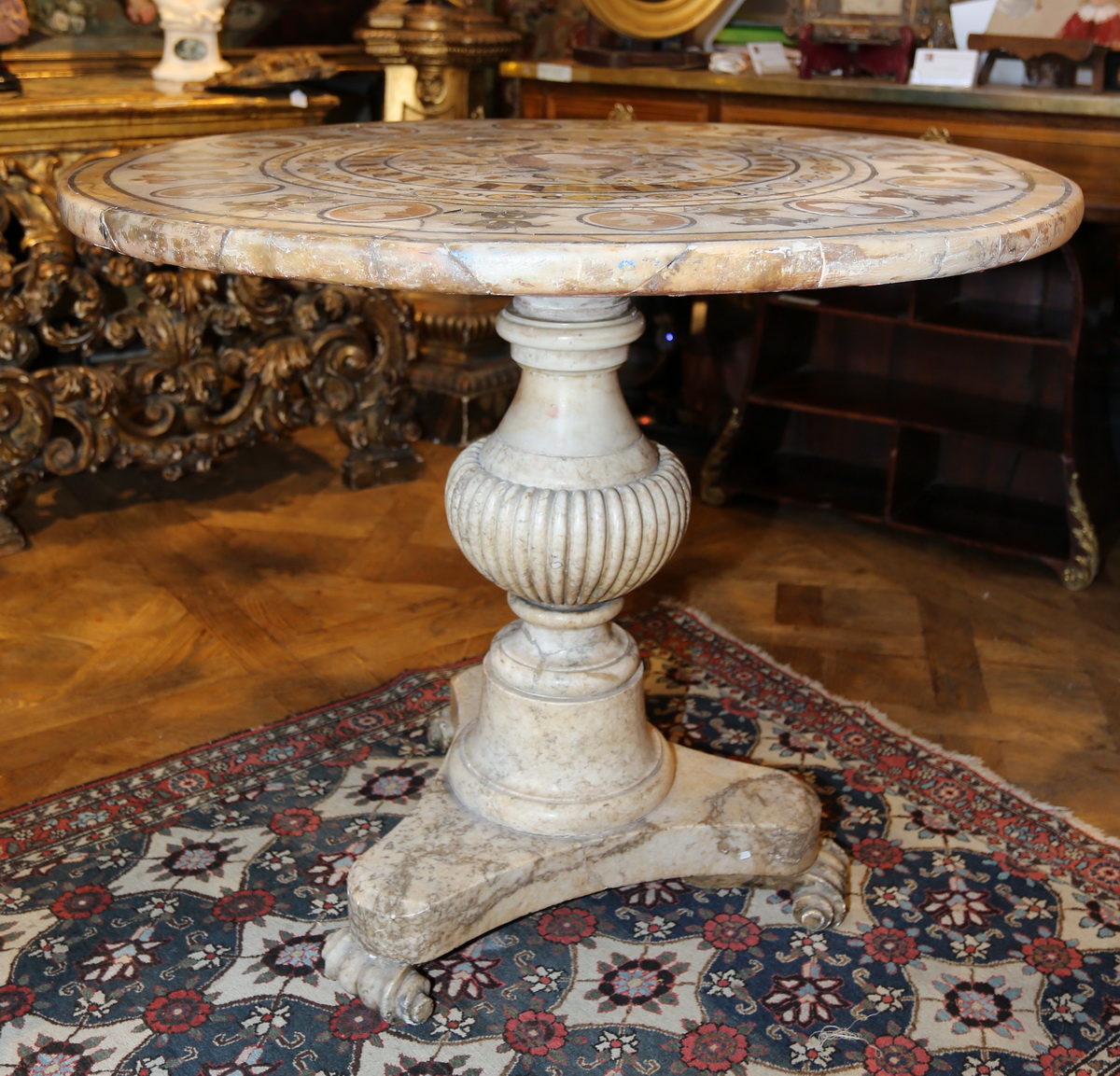 Italian marble pedestal circa 1830
