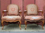 Paire fauteuils  époque XVIII