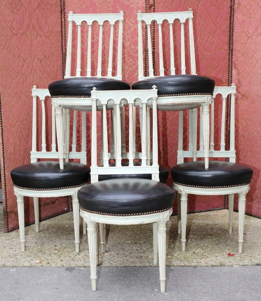 Série de 6 chaises Louis XVI