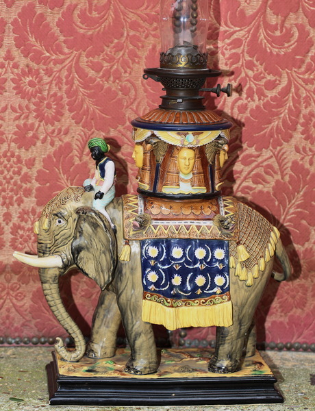 Lampe barbotine fin XIXème