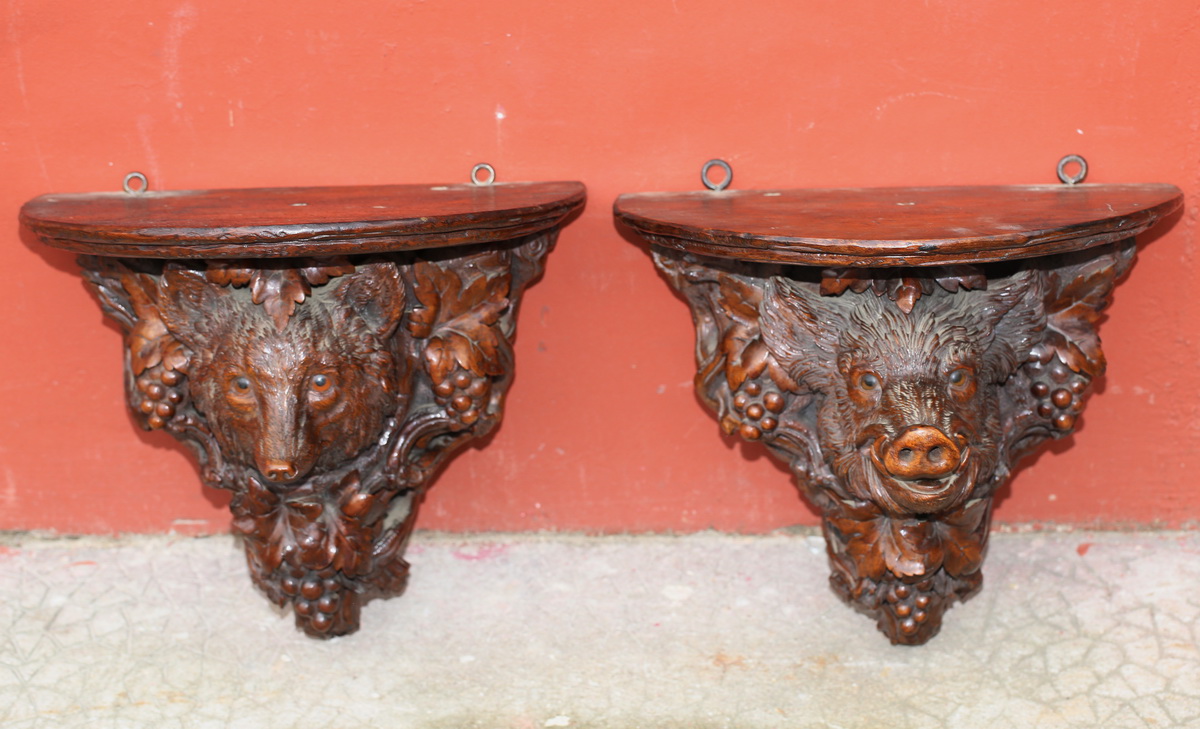 Pair consoles appliques circa 1880