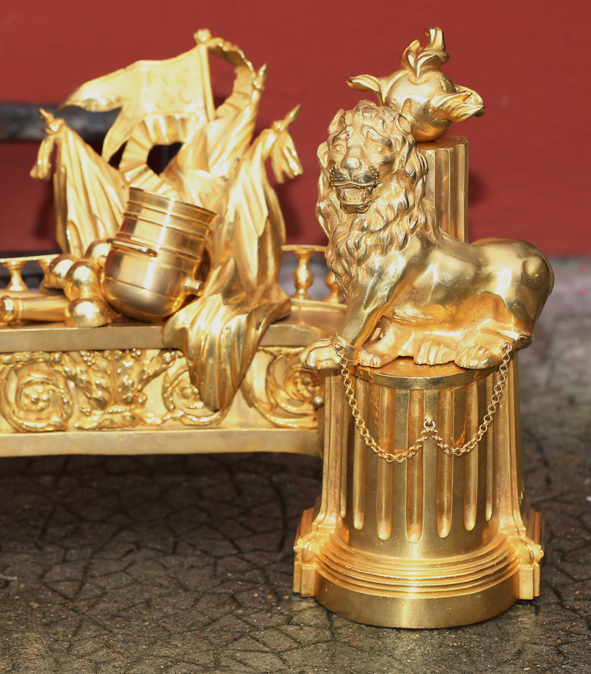 Paire de chenets fin XVIII