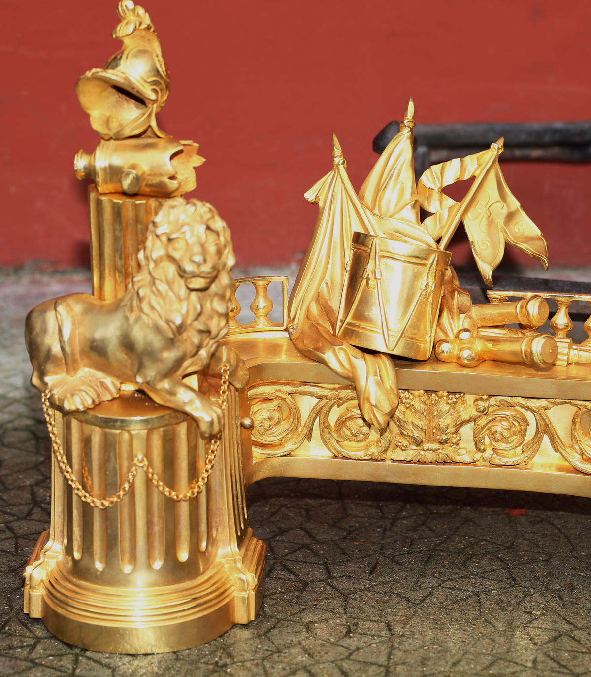 Paire de chenets fin XVIII