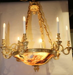 Bronze and alabaster suspension XIX