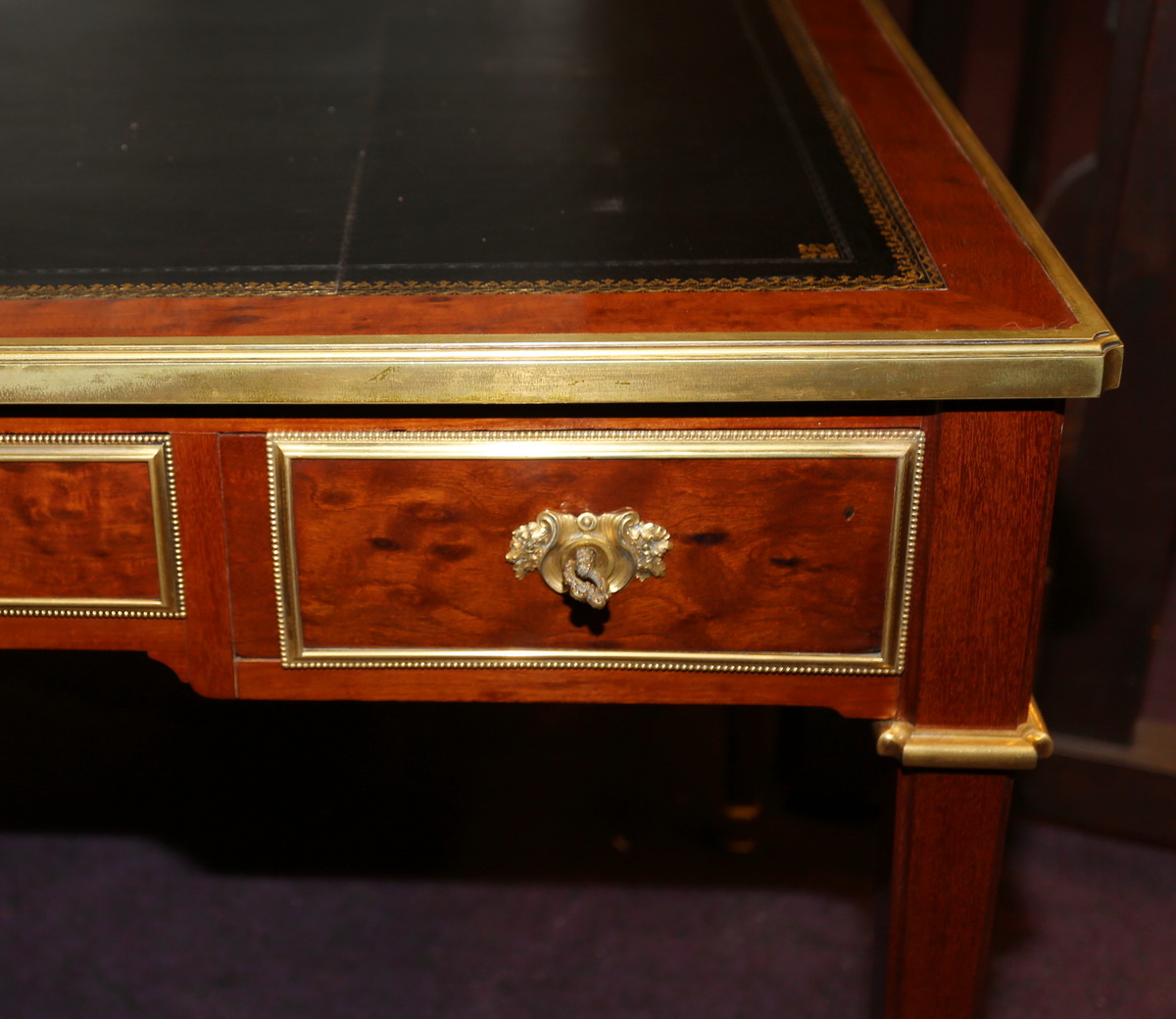 Louis XVI style flat desk signed Durand
