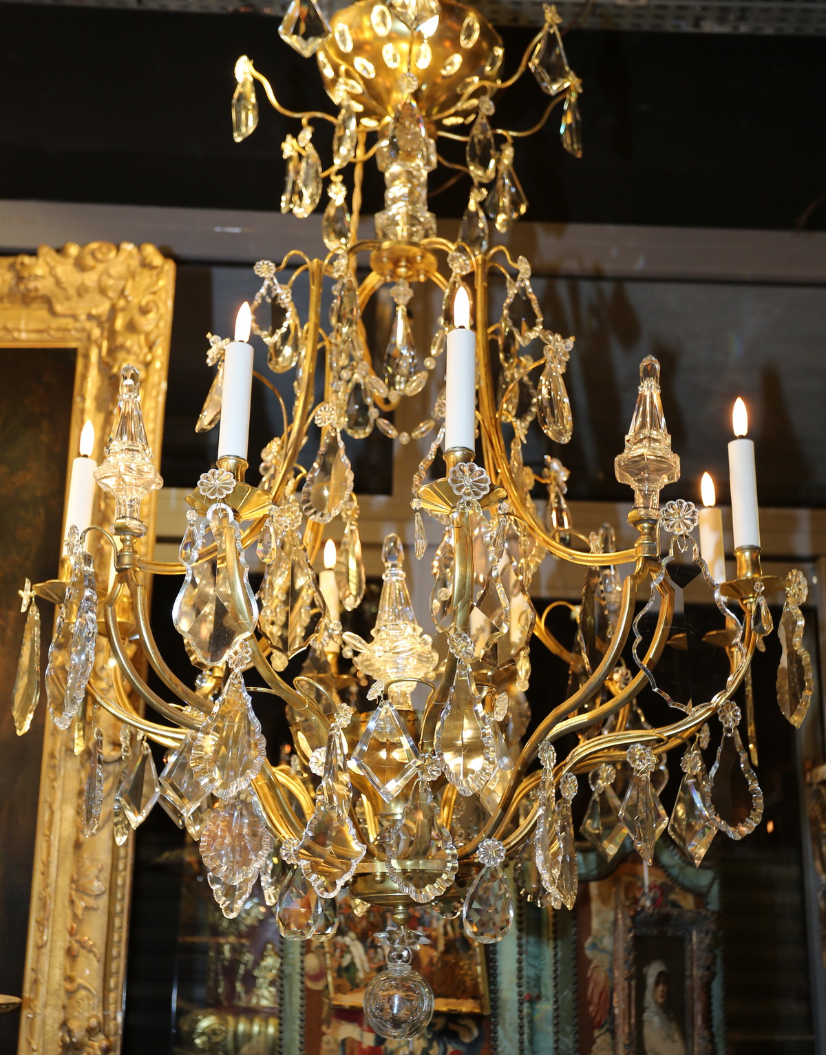 Paire de lustres cages circa 1940