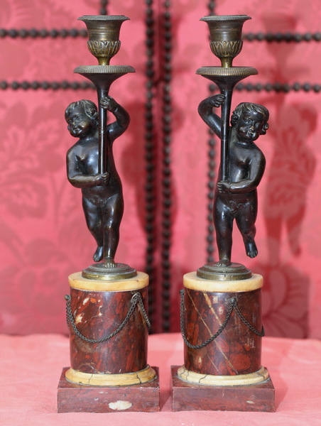 Pair of candlesticks late eighteenth