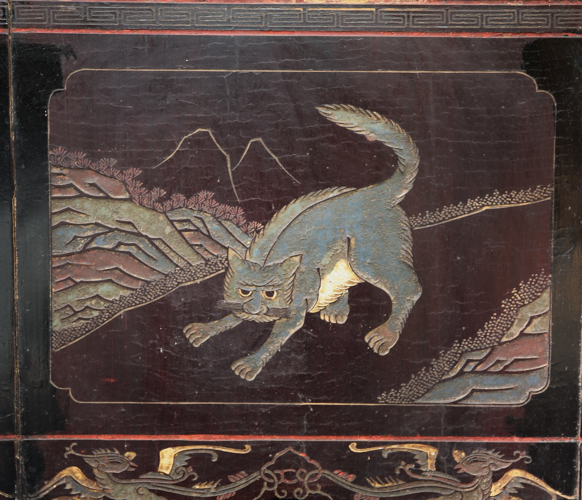 Paravent en laque de coromandel