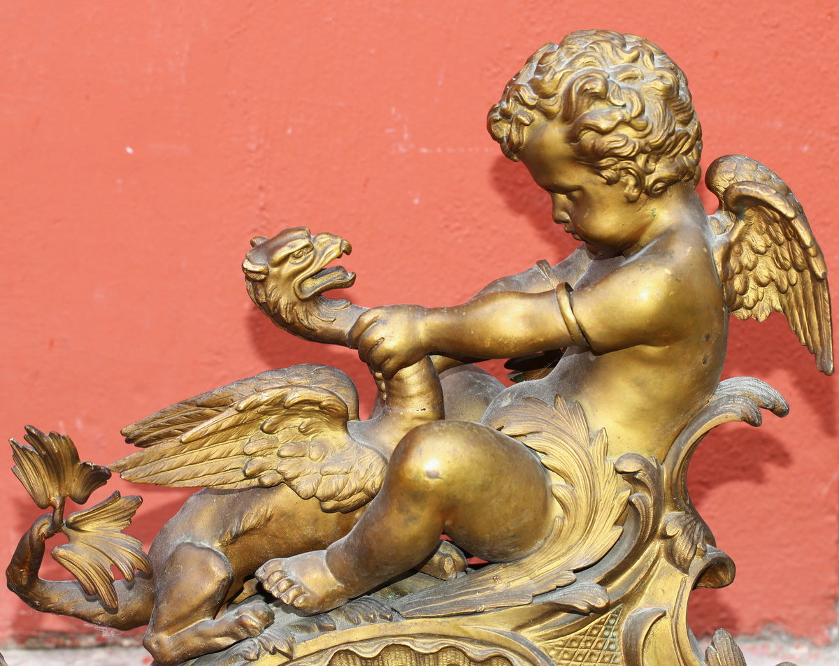 Paire de feux de cheminée époque XIXème