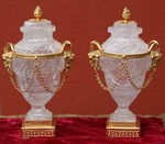 Pair of Louis XVI style covered vases