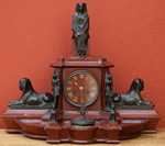 Egyptomania inkwell clock circa 1880