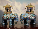 Chine XIXème, éléphants brûle parfum.