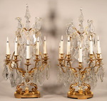 Pair of Louis XV style girandoles circa 1880