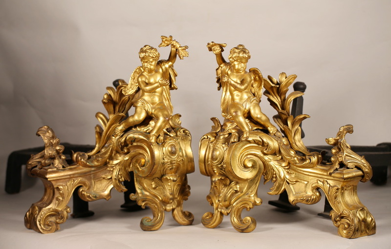 Paire de chenets d'époque REGENCE