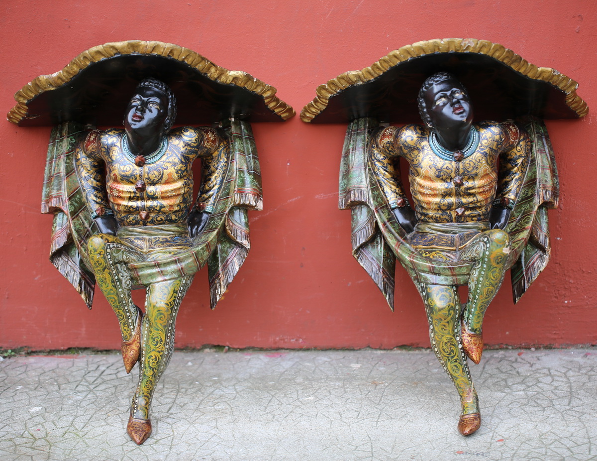 Paire de consoles d'applique Venise circa 1880