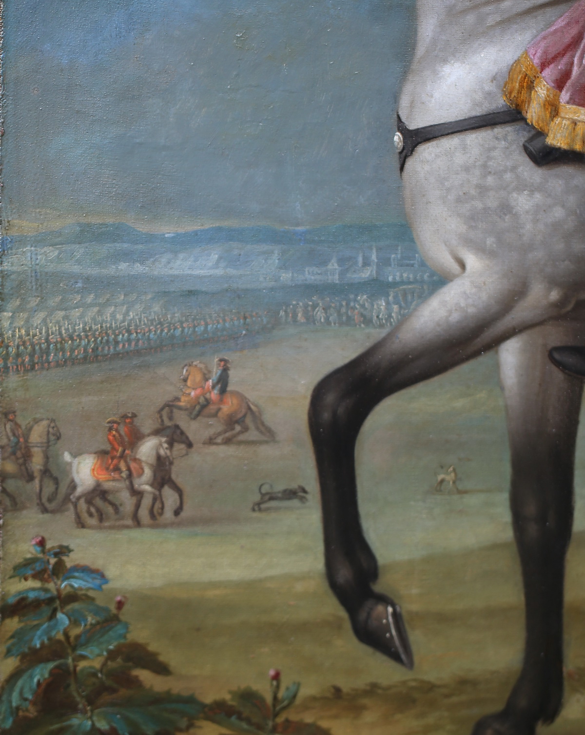 Ecole française du XVIII, portrait equestre