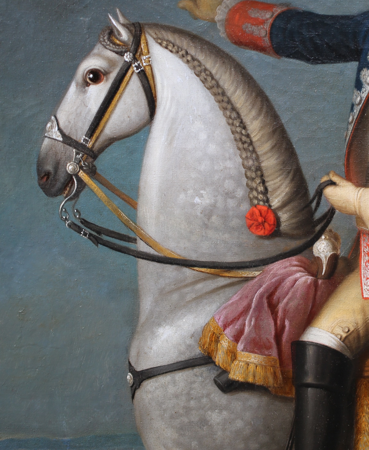 Ecole française du XVIII, portrait equestre