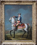 French school of the 18th century, equestrian portrait 