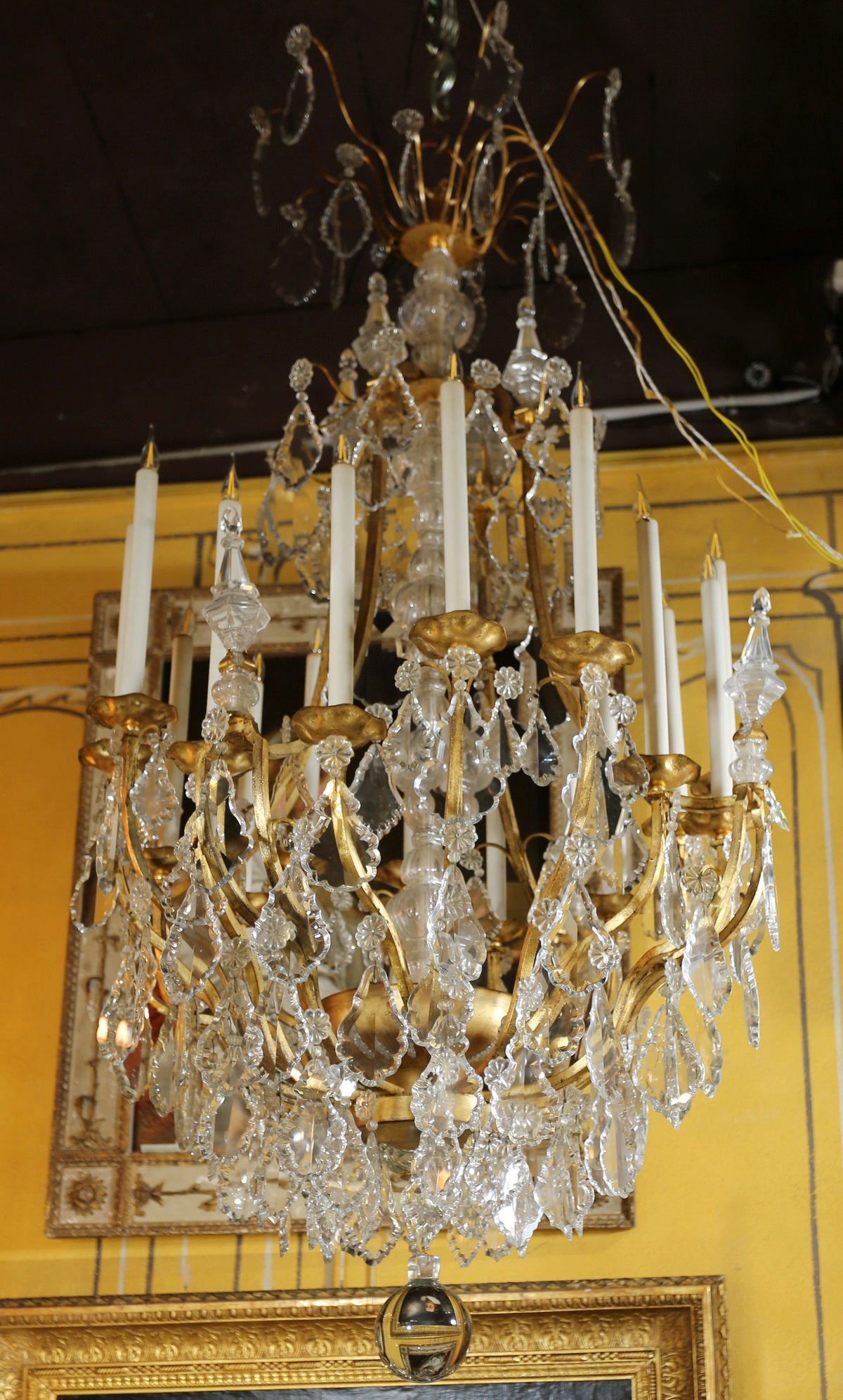 Maison Bagues Louis XV style cage chandelier.