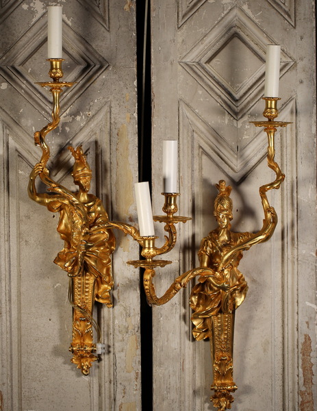 Pair of Regency style wall lights