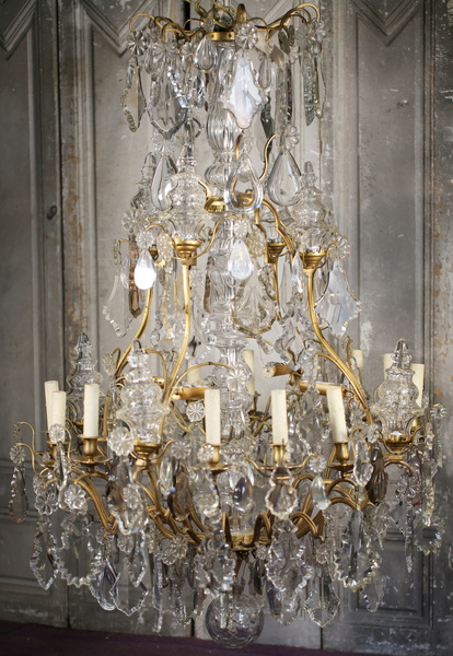 Louis XV style cage chandelier late nineteenth