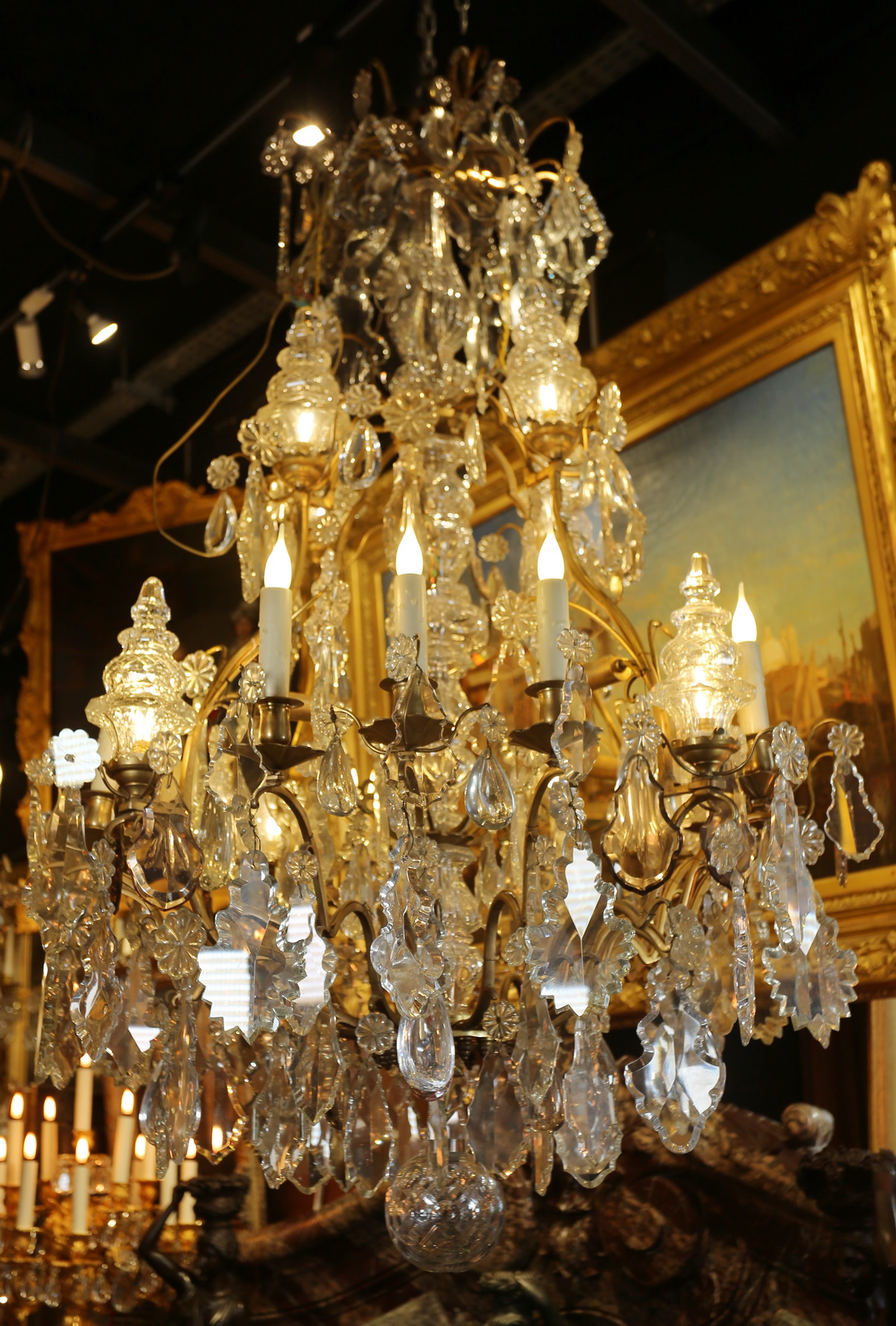 Louis XV style cage chandelier late nineteenth