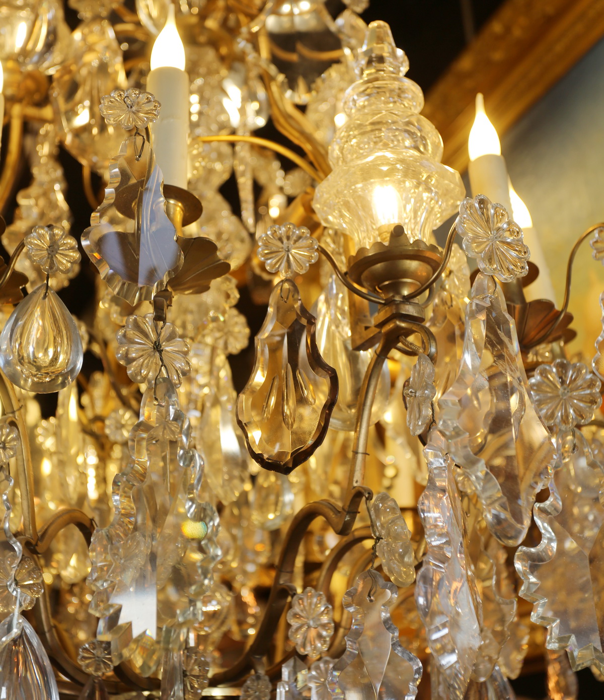 Louis XV style cage chandelier late nineteenth