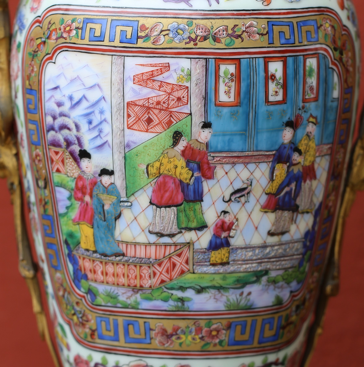Paire de vases Canton XIXème