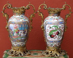 Pair of Canton XIXth vases 