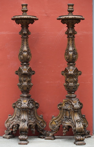Pair of 17th century Italian torches.