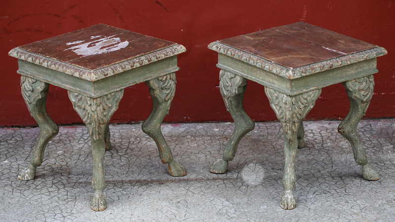 Pair of 19th century Italian stools.