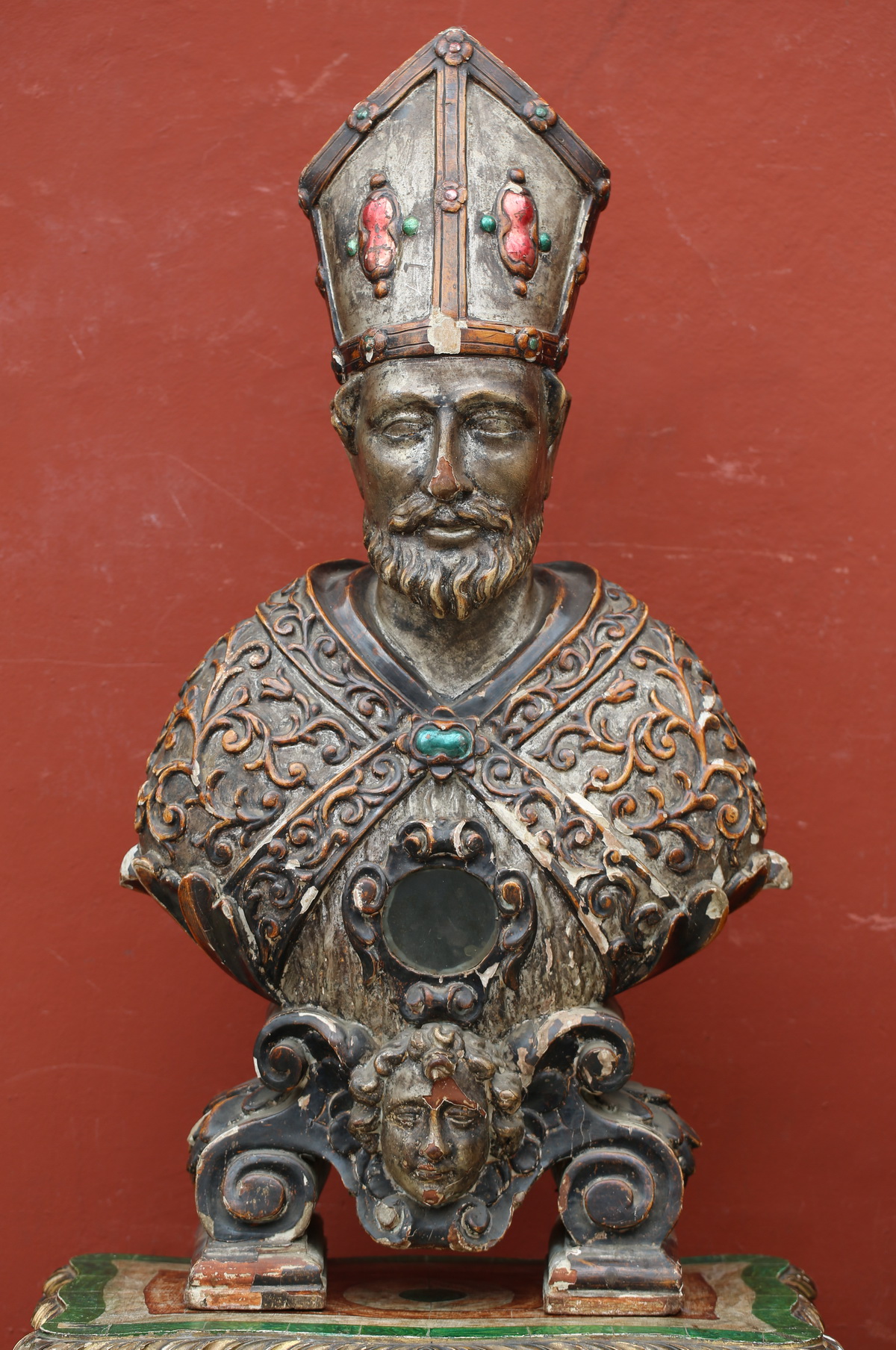 Paire de bustes reliquaire Italie XVIII