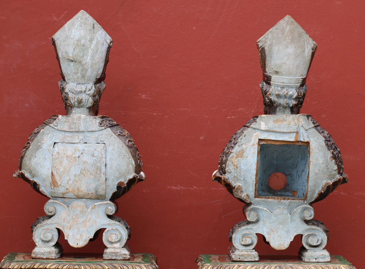 Pair of reliquary busts Italy XVIII 