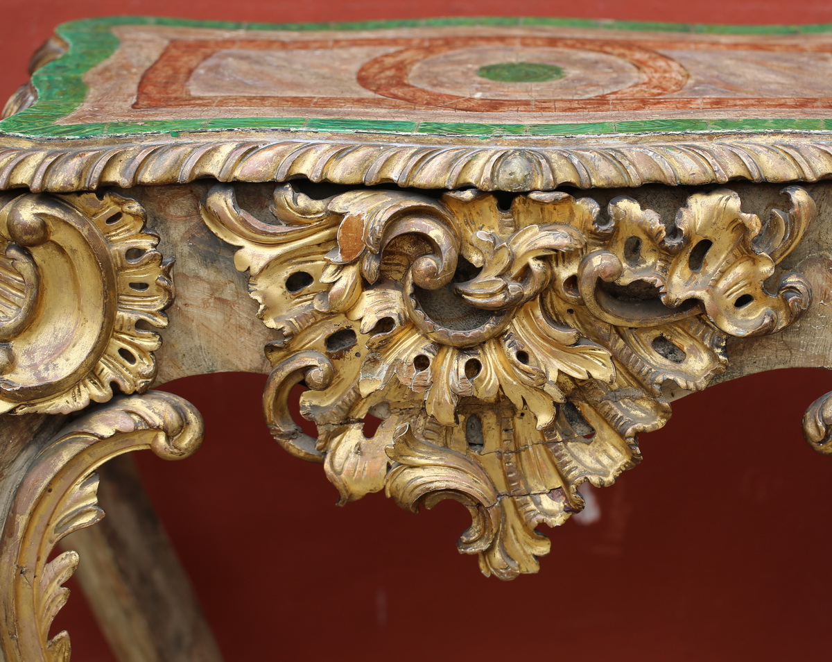 Pair of Louis XV style console tables