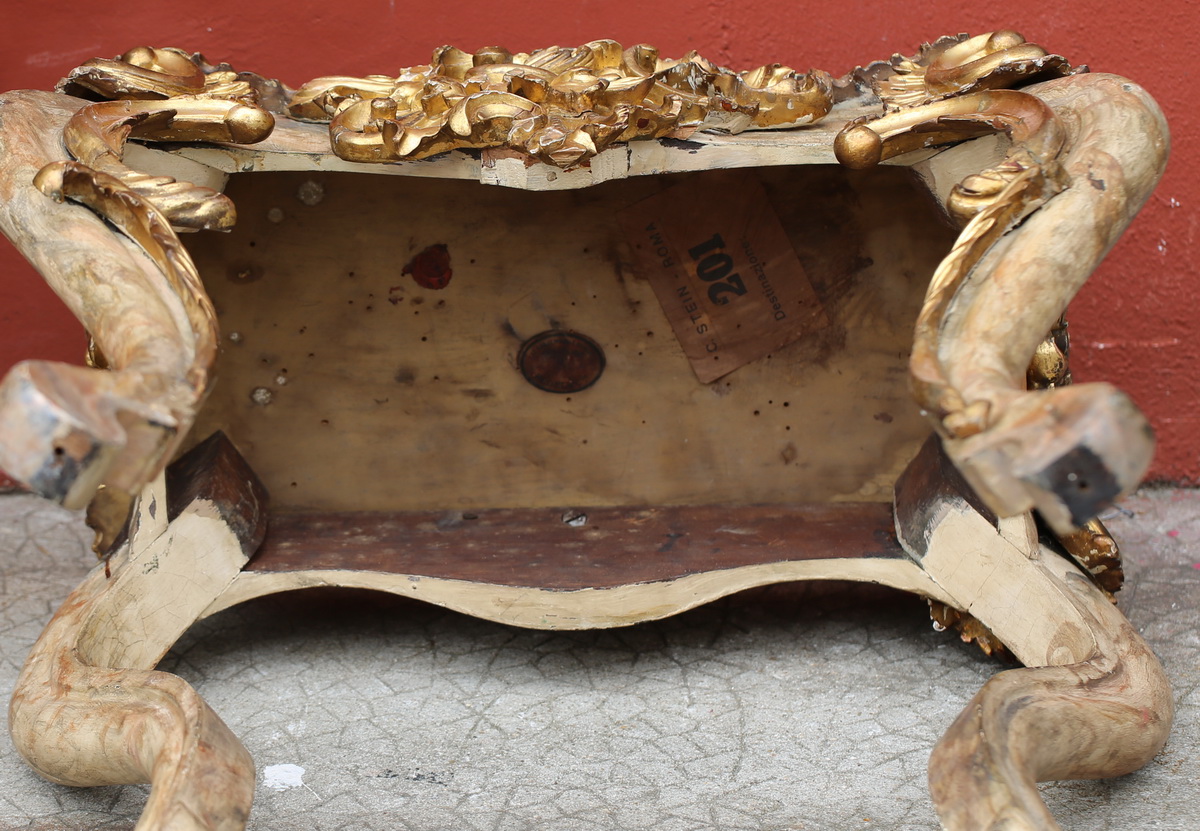 Pair of Louis XV style console tables
