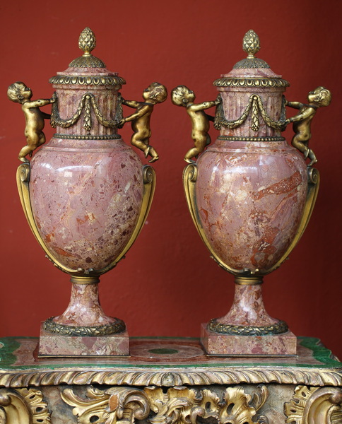 Pair of covered vases circa 1880
