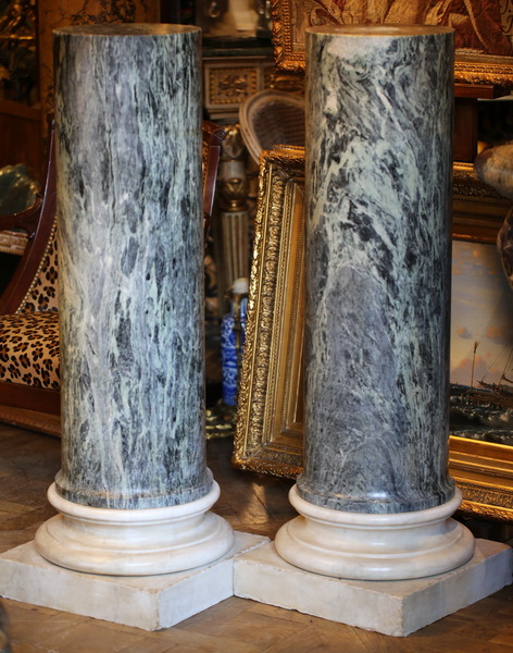 Pair of 19th century marble columns