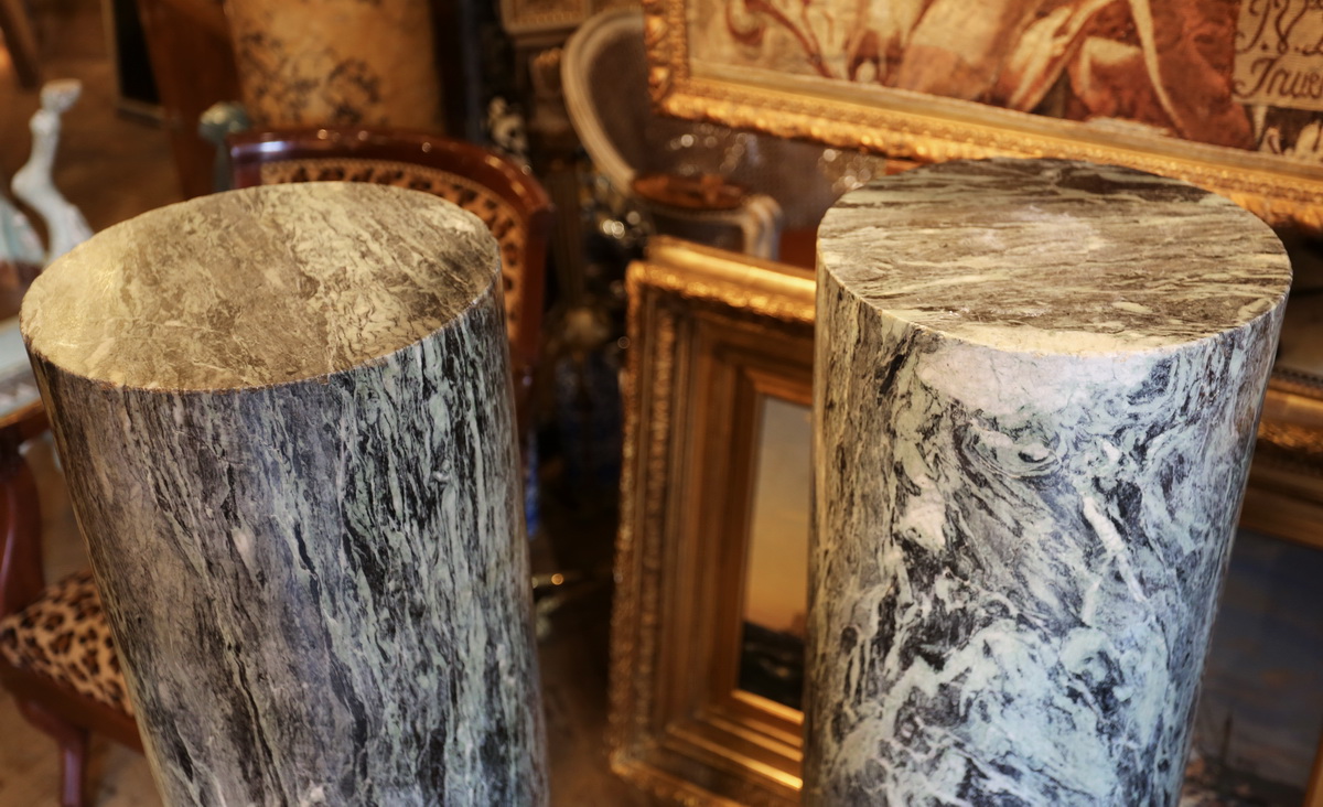 Pair of 19th century marble columns