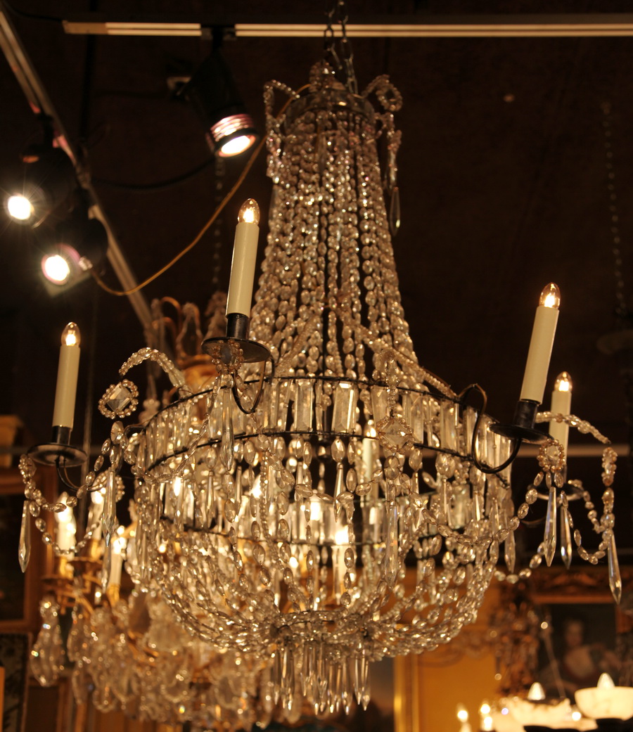 Pair of chandelier baskets  circa 1800
