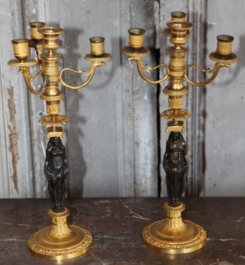 Pair of candelabras cira 1800