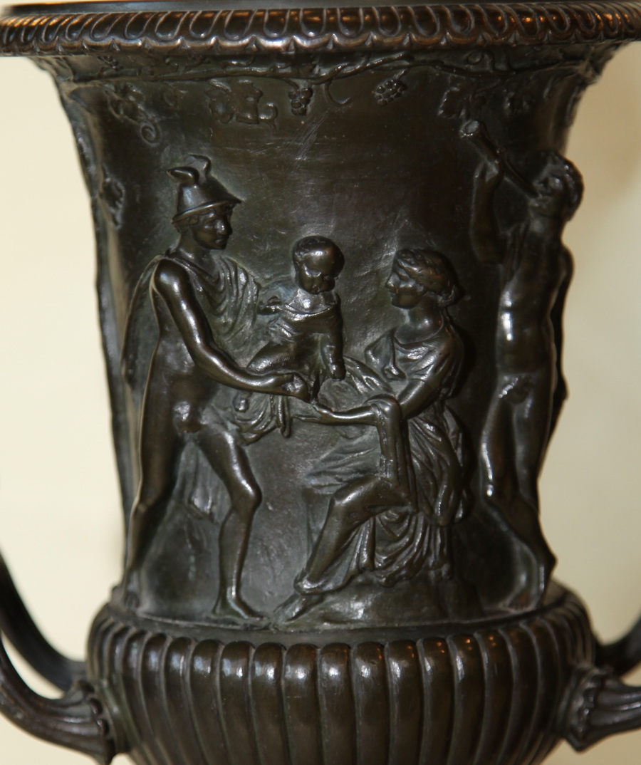 Paire vases bronze XIX